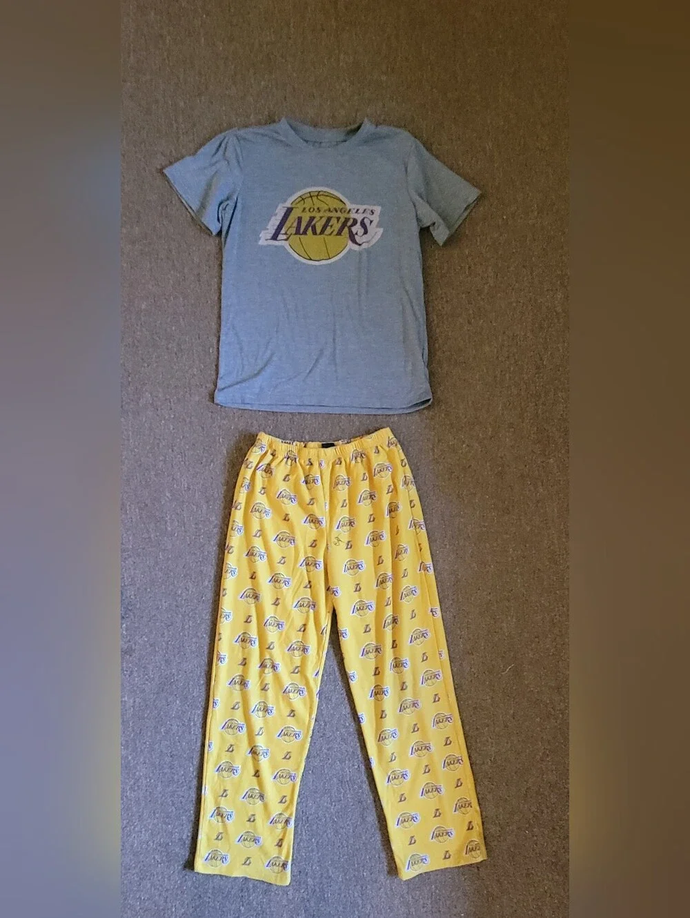 Boys Size XL 14/16 Pajama Bundle of 2 Sets NBA Lakers & Sharks by Arizona